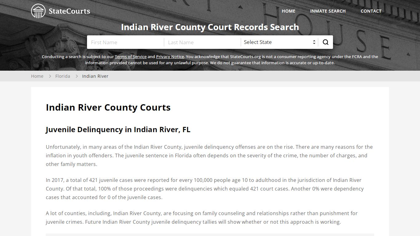 Indian River County, FL Courts - Records & Cases - StateCourts